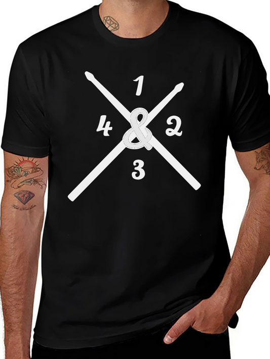 Drummer Rhythm T-Shirt - 1234 Drumsticks Tee