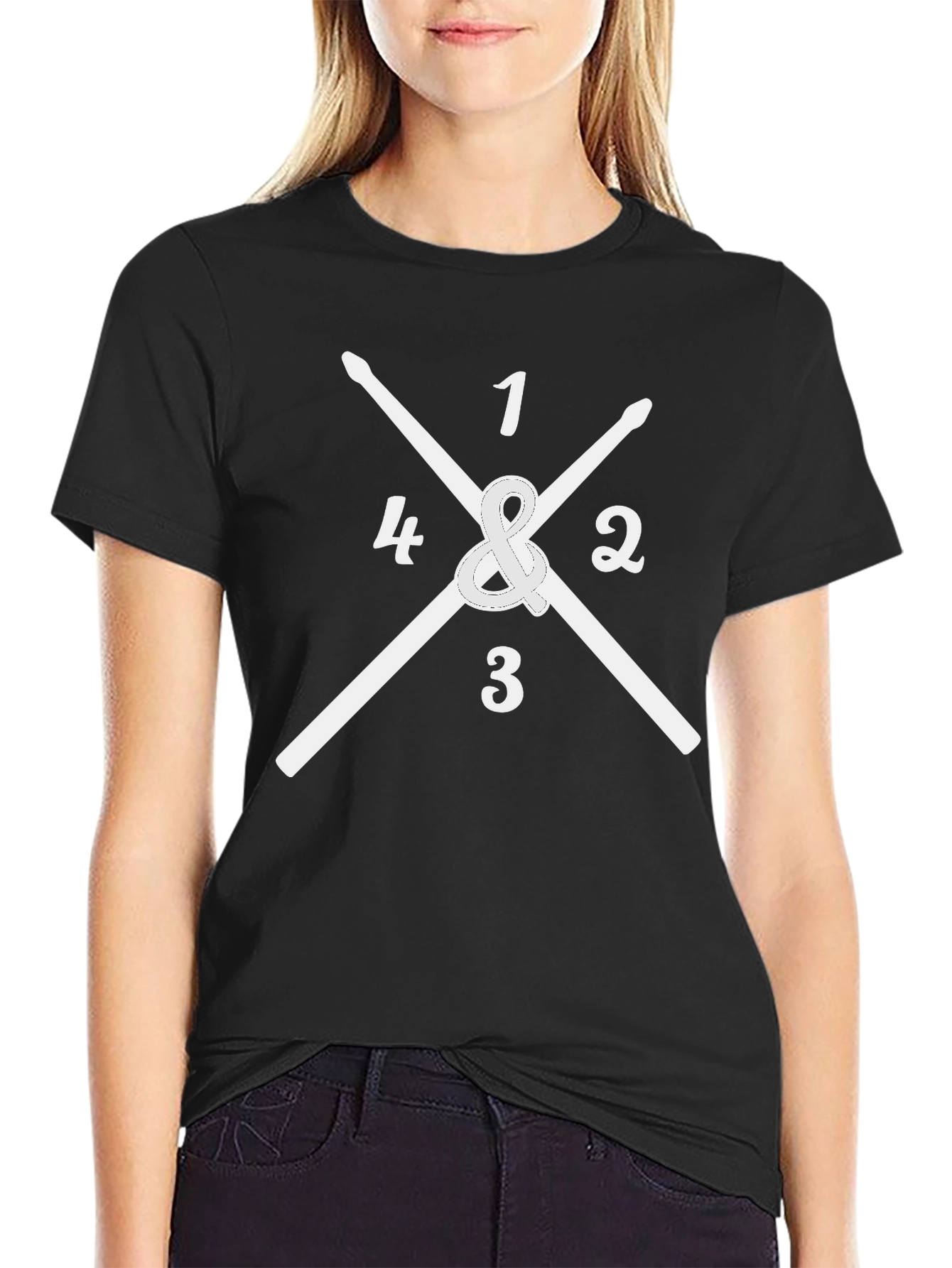 Drummer Rhythm T-Shirt - 1234 Drumsticks Tee