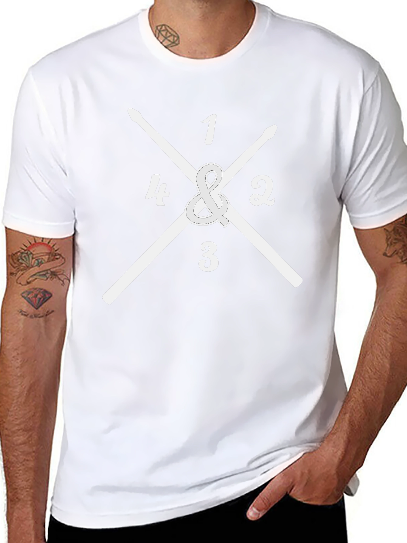 Drummer Rhythm T-Shirt - 1234 Drumsticks Tee