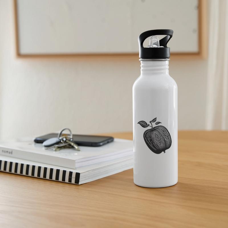 Black and White Apple Stencil