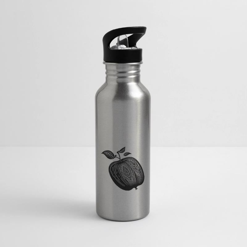 Black and White Apple Stencil