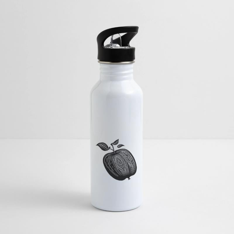 Black and White Apple Stencil