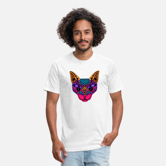 Black Neon Cat T shirt