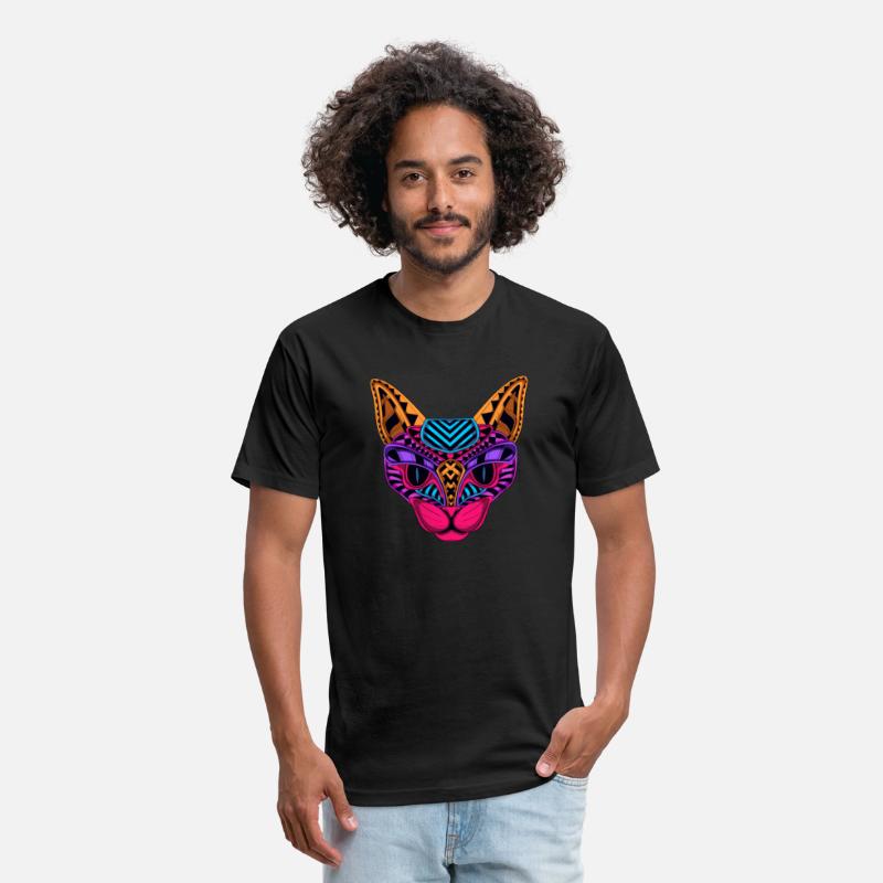 Black Neon Cat T shirt