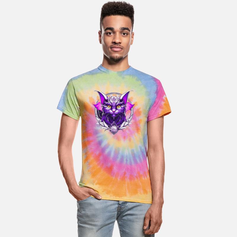 Black White purple Dragon Cat with wings the wizar