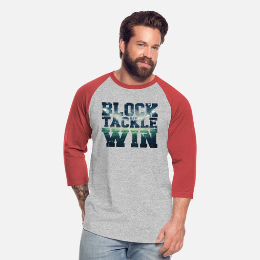 Block Tackle Win T-Shirt Football Champion Tee