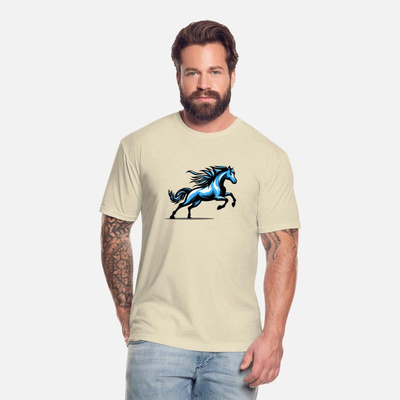 Blue vector base Horses mascot Desgin
