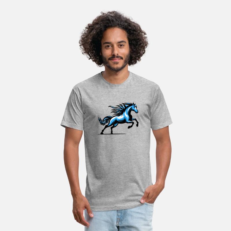 Blue vector base Horses mascot Desgin