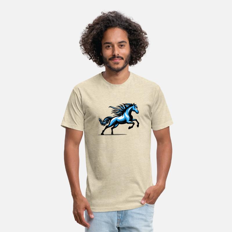 Blue vector base Horses mascot Desgin