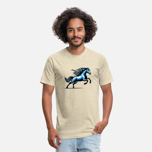 Blue vector base Horses mascot Desgin