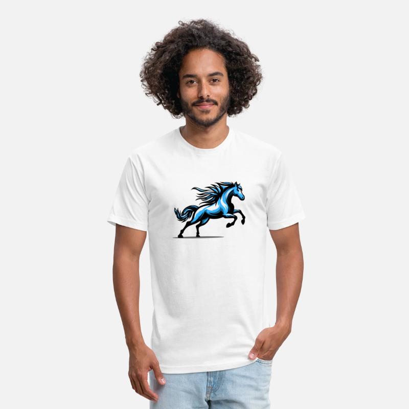Blue vector base Horses mascot Desgin