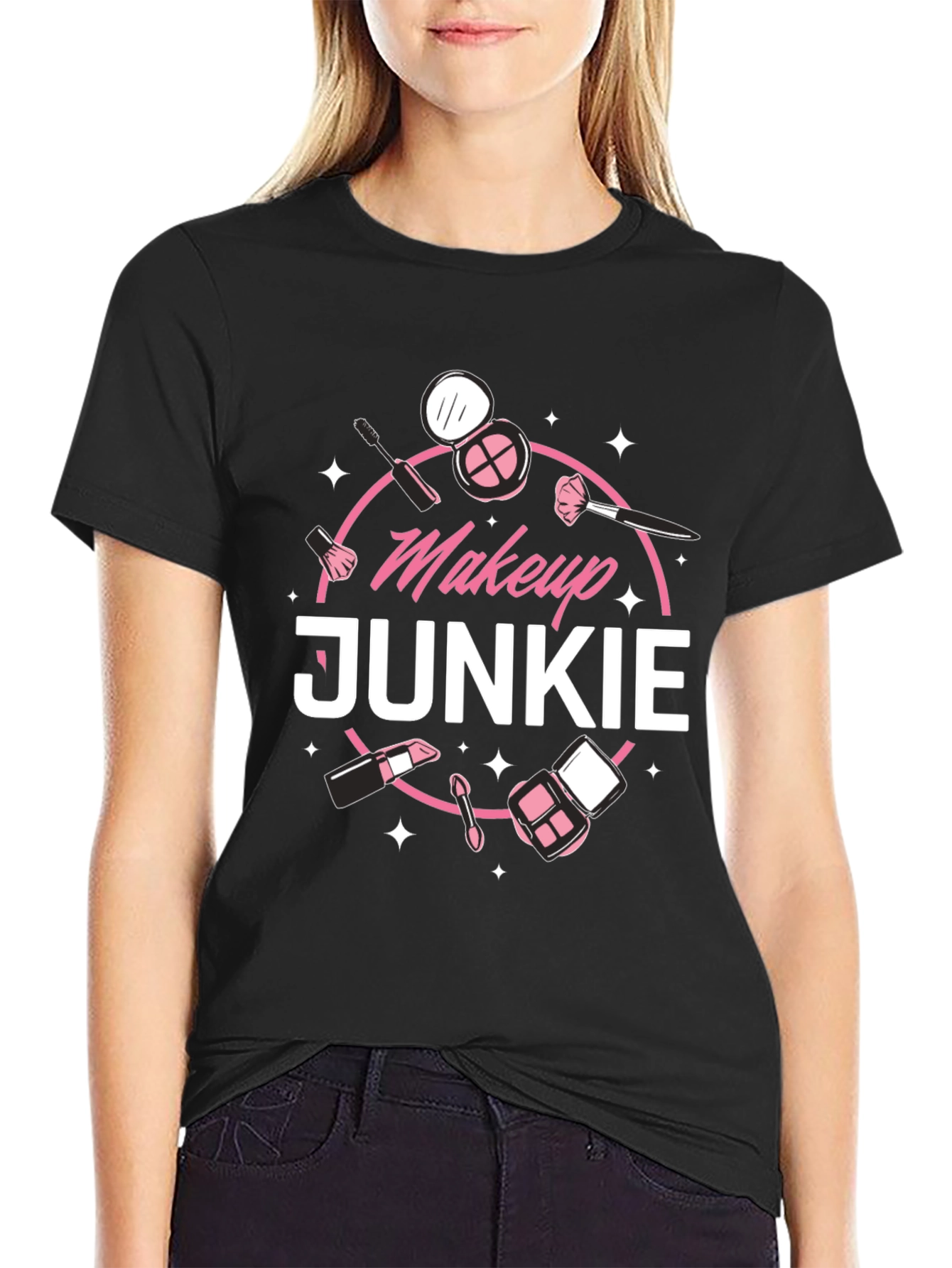 Makeup Junkie Graphic Tee - Beauty Lovers T-Shirt