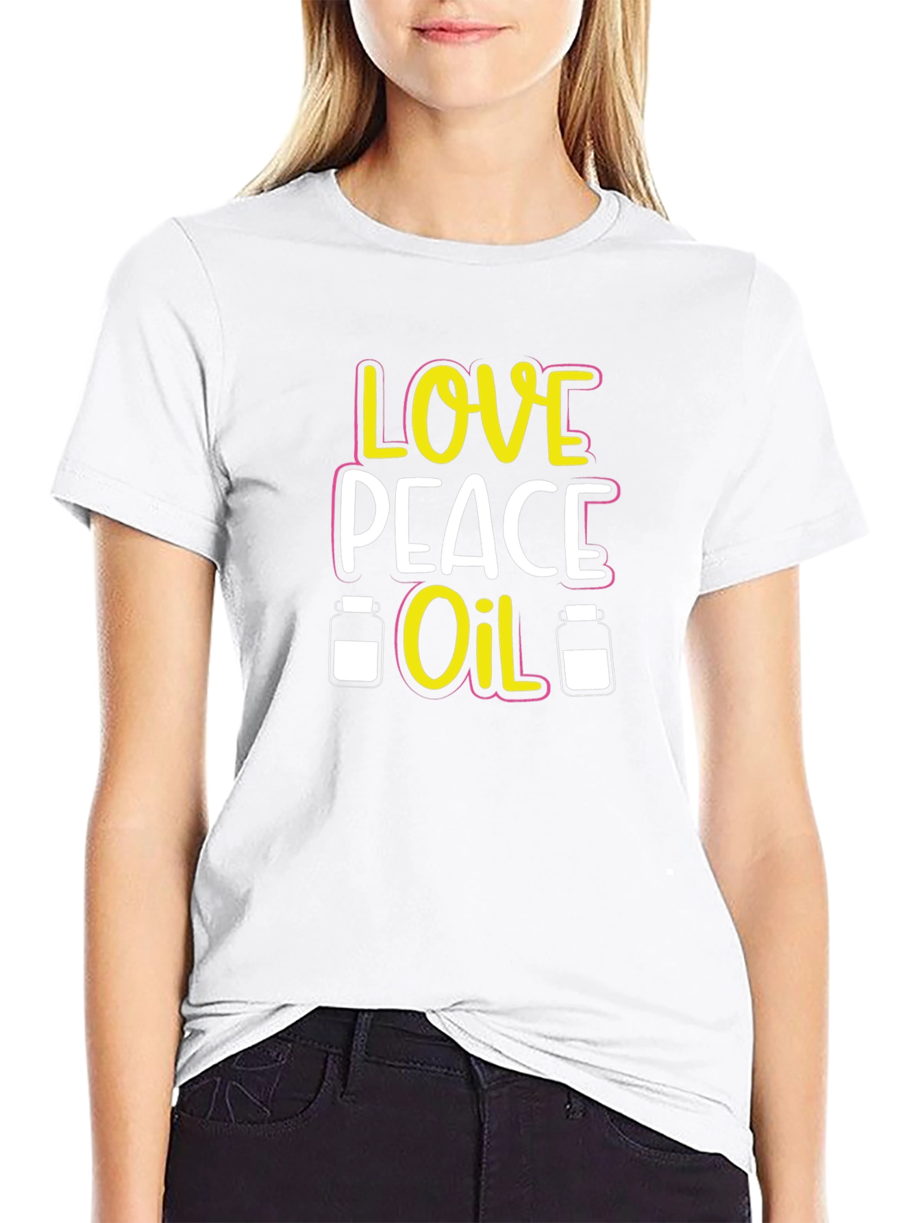 Love Peace Oil T-Shirt Black