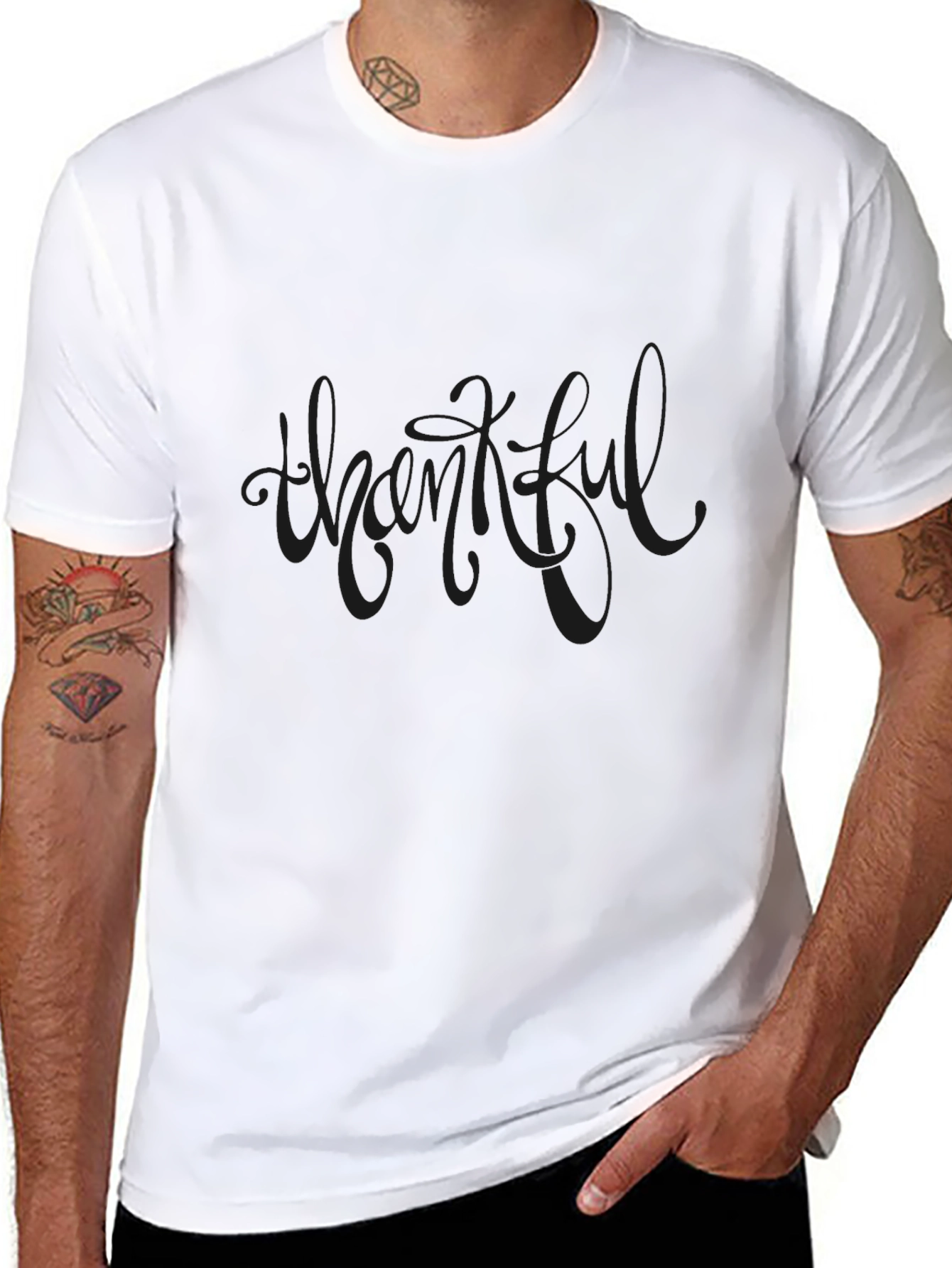 Thankful Black Graphic Tee