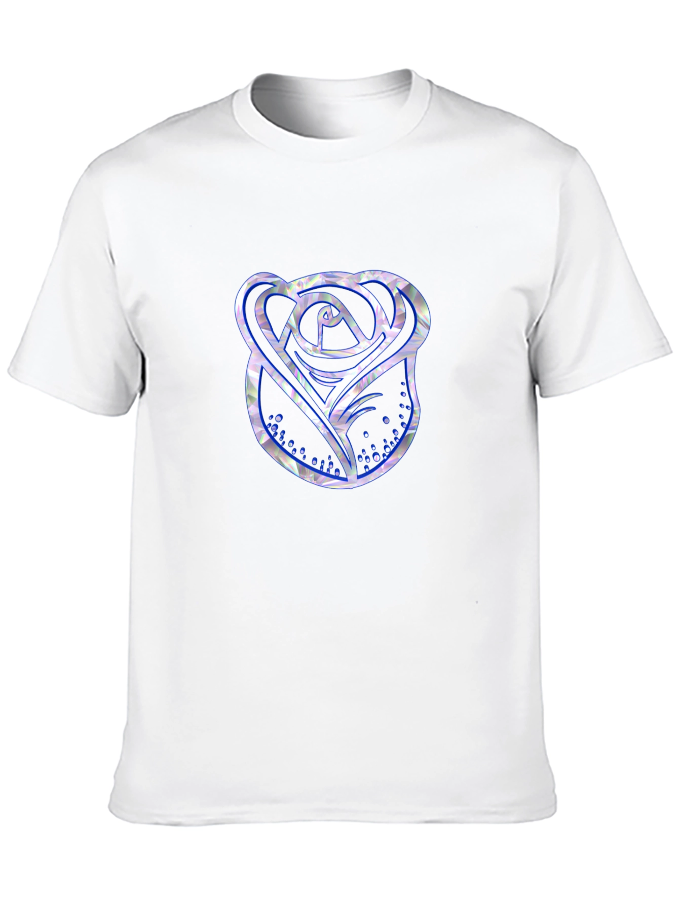 Rose Graphic Print Mens Black T-Shirt