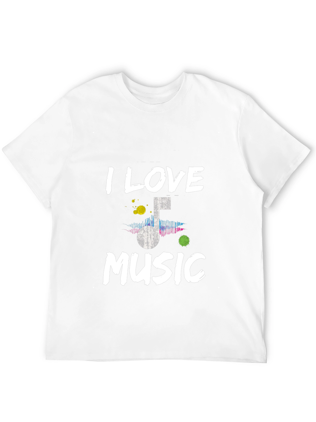 I Love Music Black Graphic Tee
