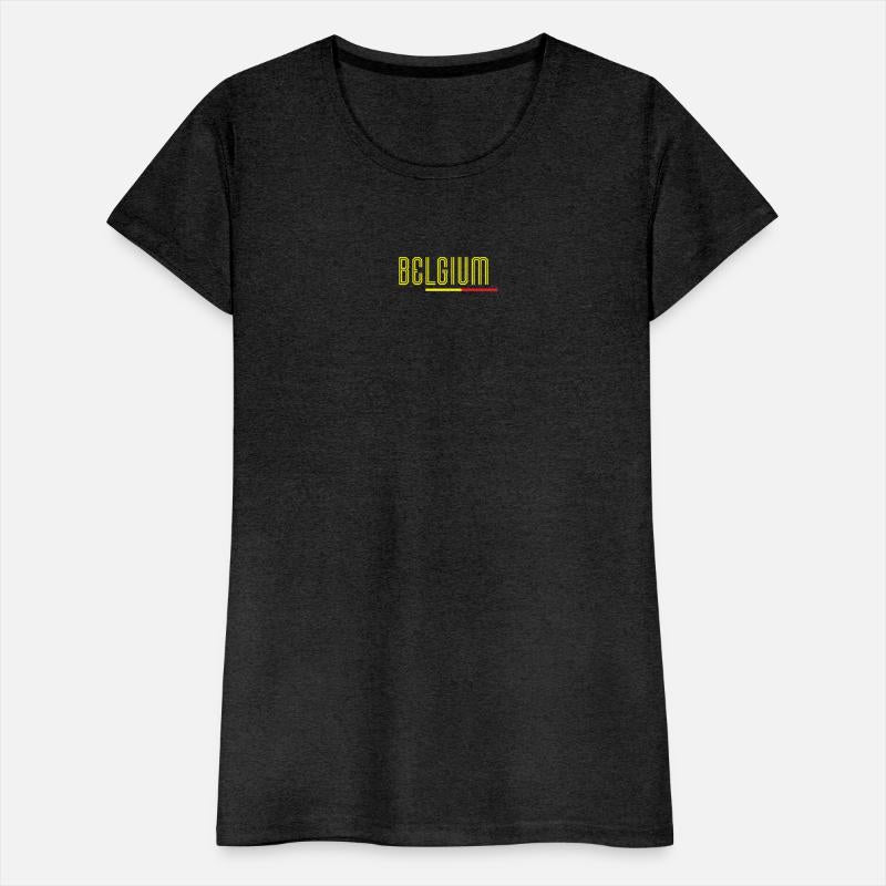 Bright Typography Belgium Flag Design