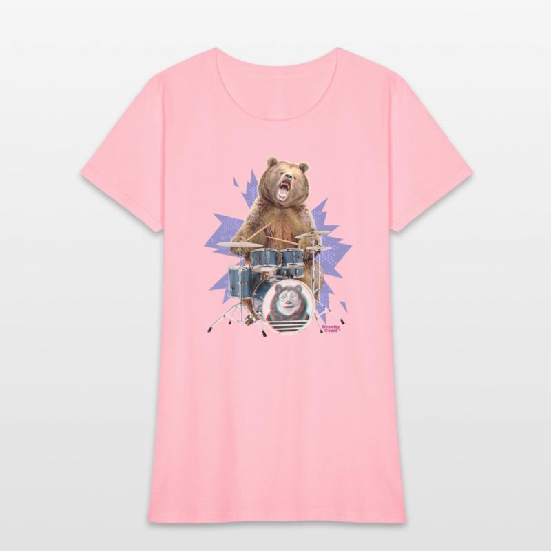 Brown Grizzly Bear Playing the Drums Gift for Drum