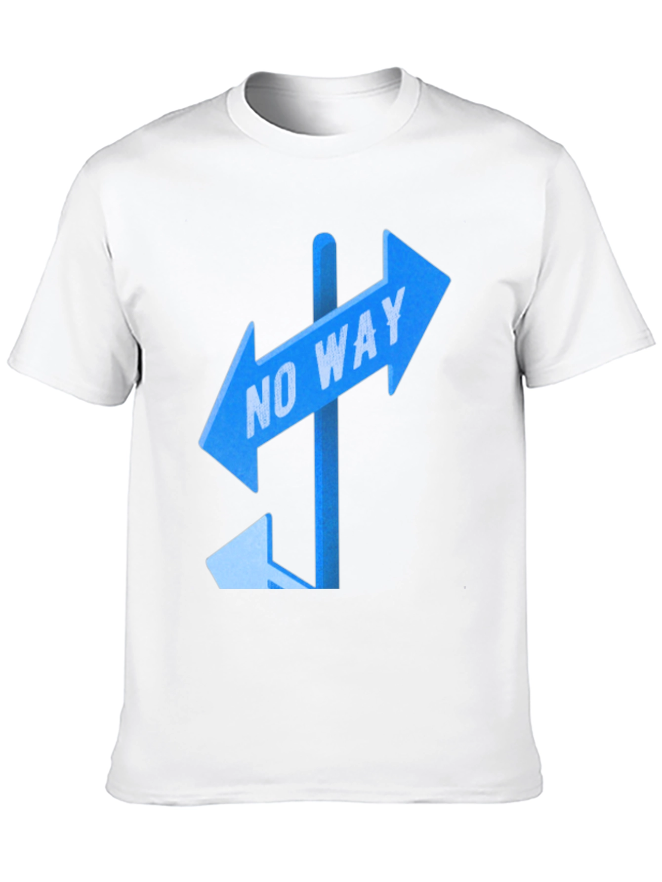 No Way Sign Graphic Tee - Black Casual T-Shirt