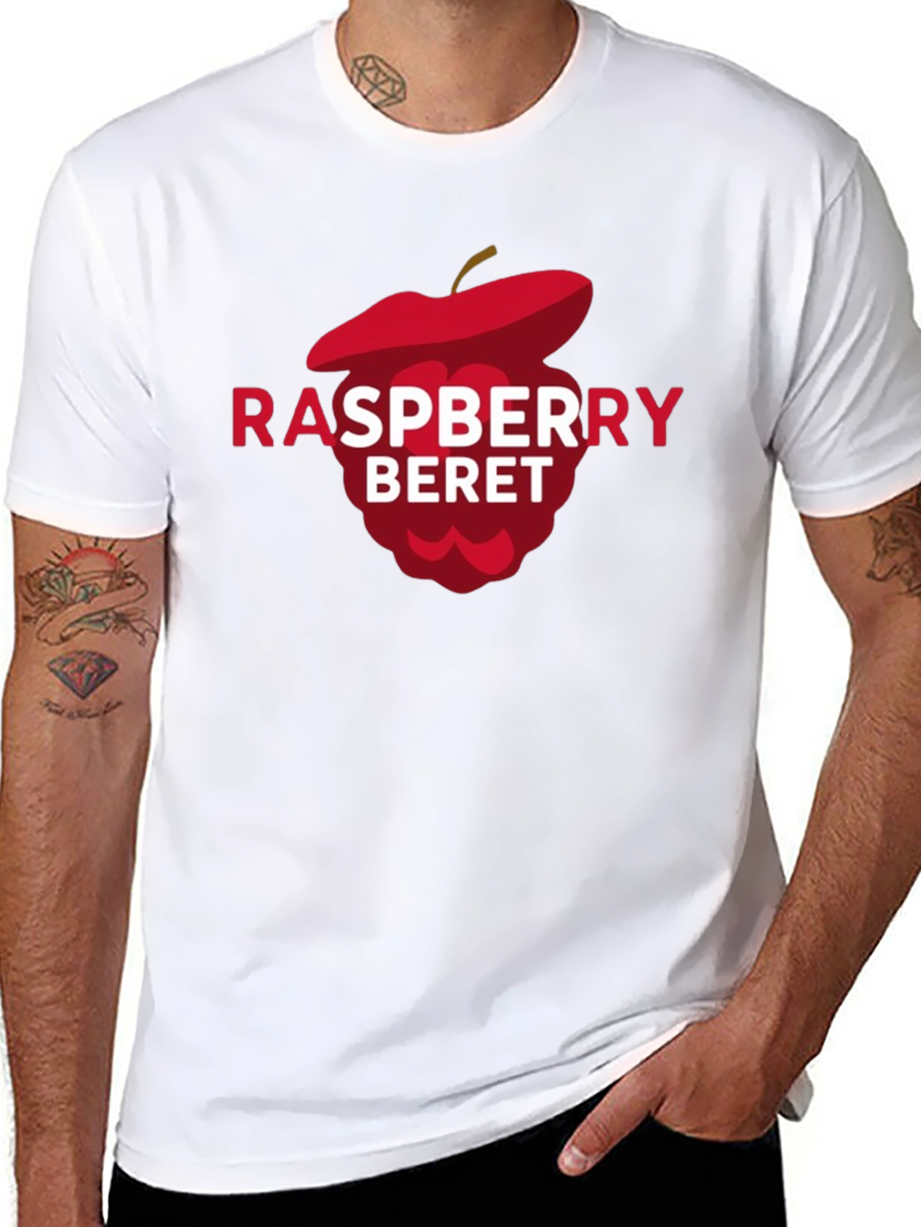 Raspberry Beret T-Shirt - Fun Graphic Tee