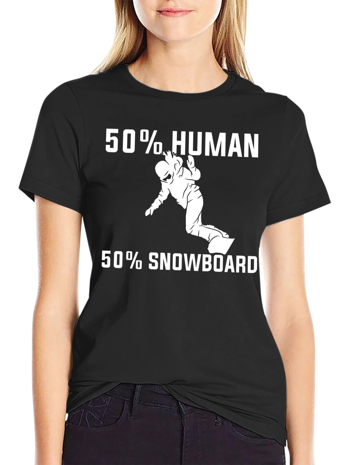 50% Human 50% Snowboard Graphic Tee