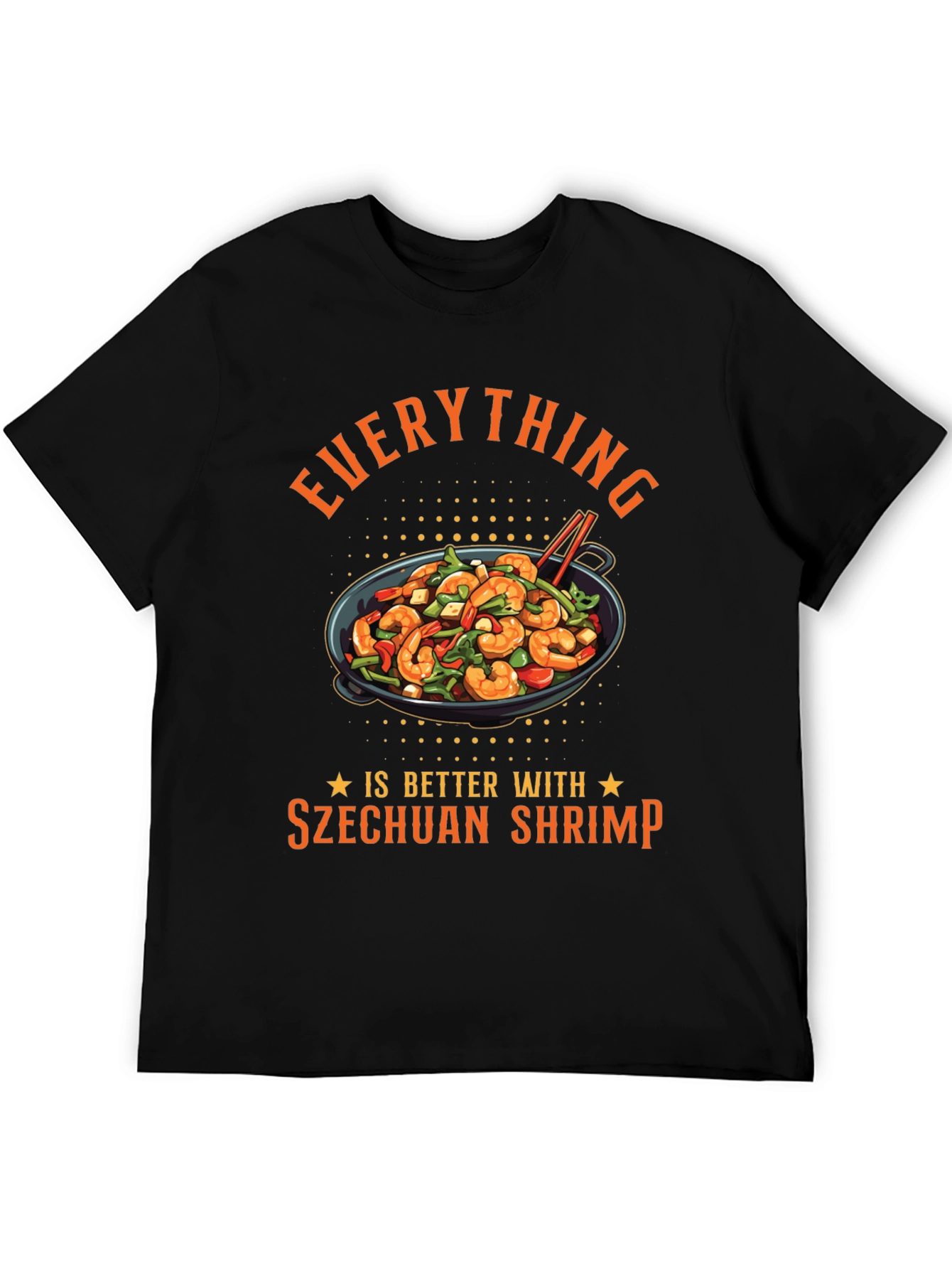 Szechuan Shrimp Graphic Tee - Foodie T-Shirt