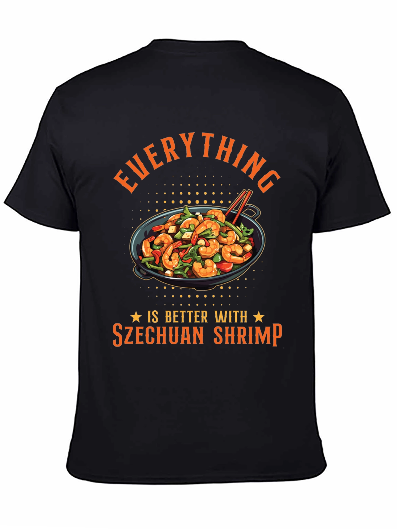Szechuan Shrimp Graphic Tee - Foodie T-Shirt
