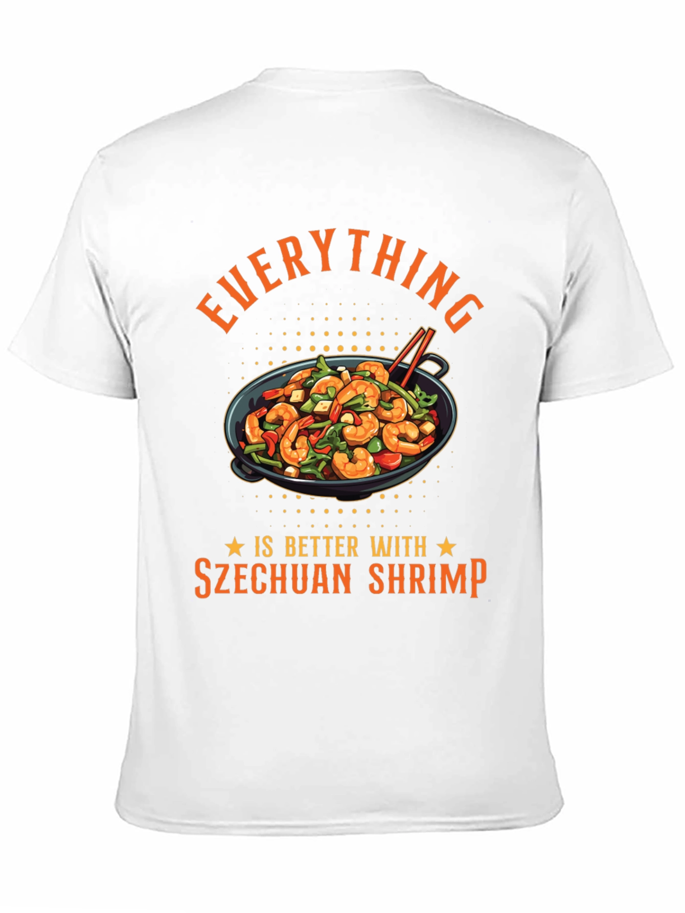 Szechuan Shrimp Graphic Tee - Foodie T-Shirt
