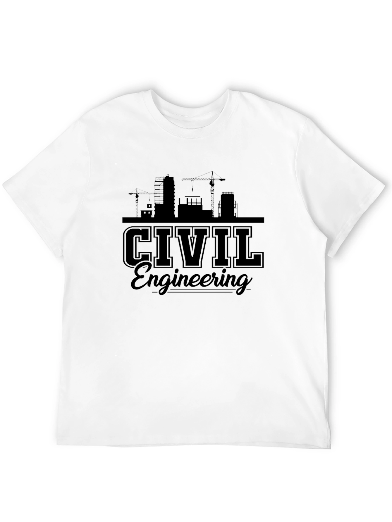 Civil Engineering Silhouette Graphic Tee