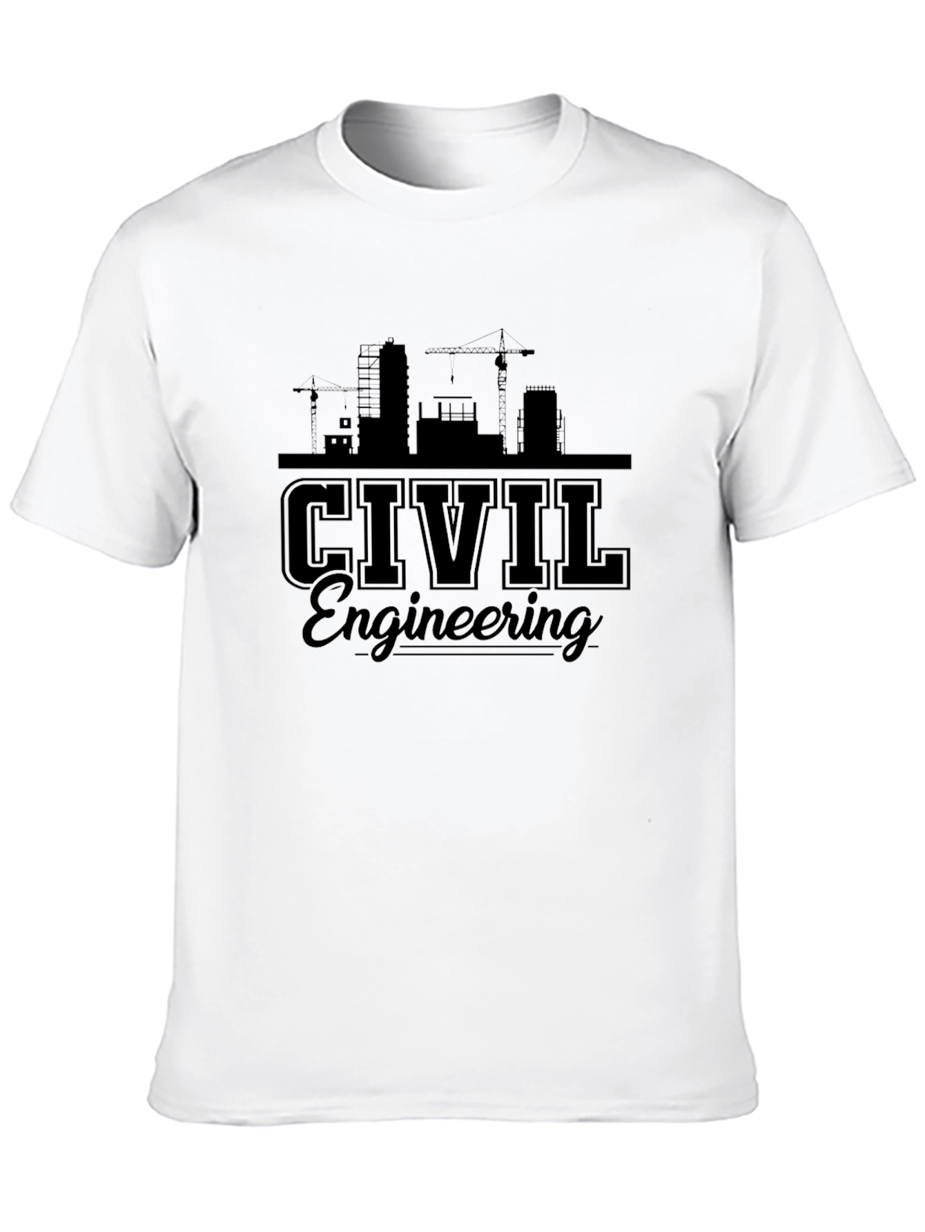 Civil Engineering Silhouette Graphic Tee