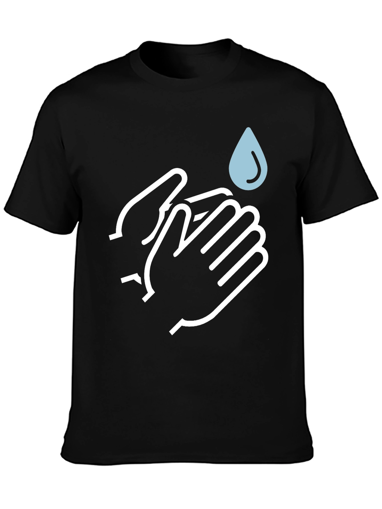 Wash Your Hands Graphic Tee - Unisex Black T-Shirt