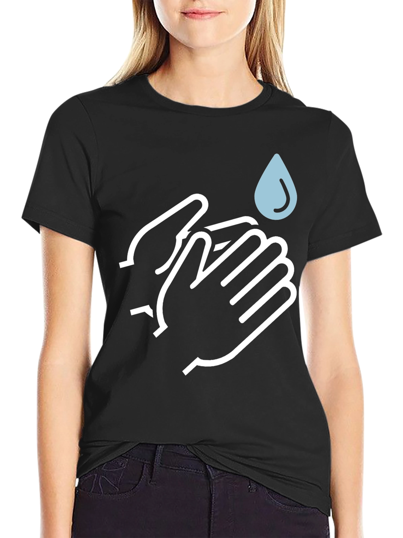 Wash Your Hands Graphic Tee - Unisex Black T-Shirt