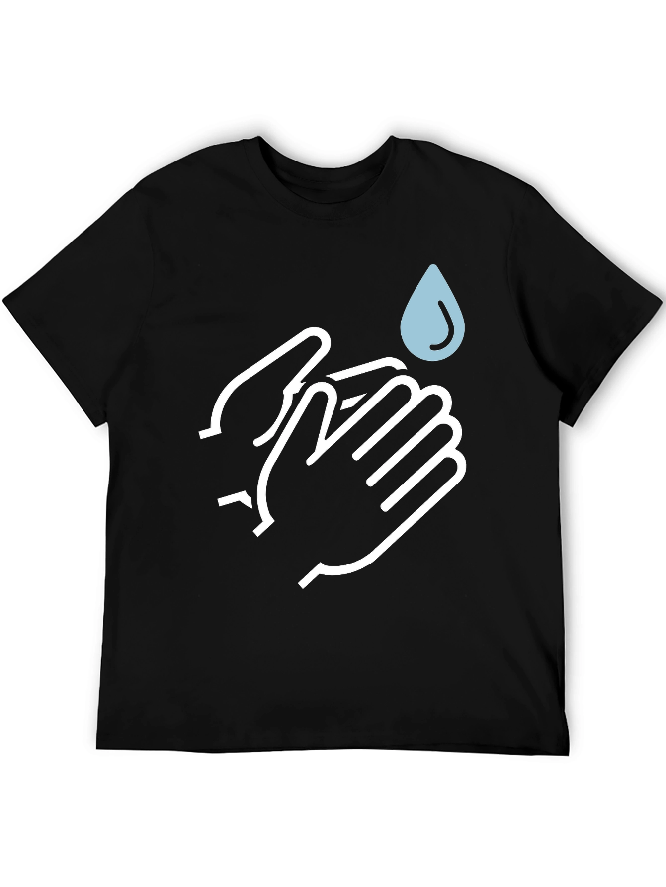 Wash Your Hands Graphic Tee - Unisex Black T-Shirt