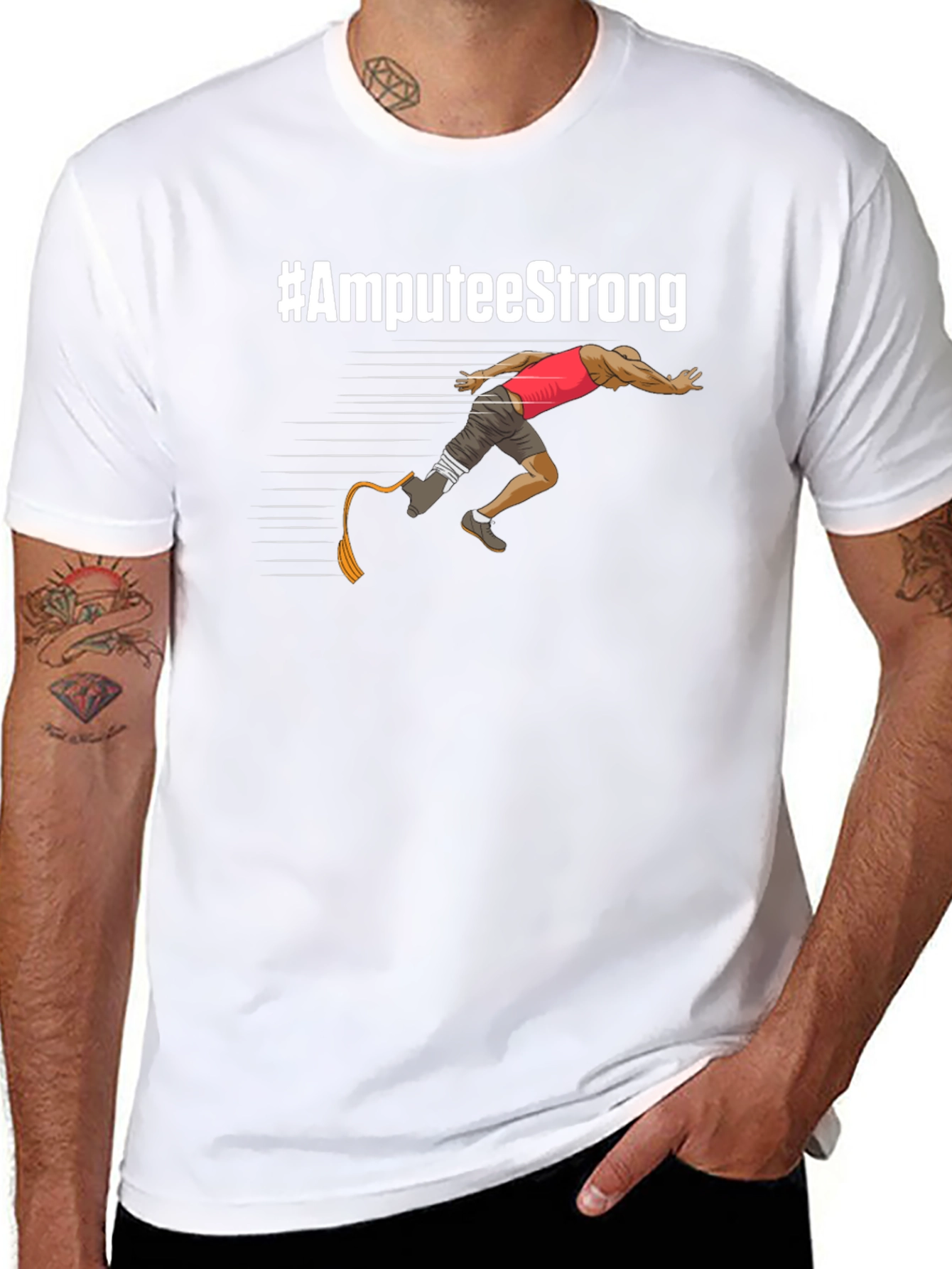 Amputee Strong T-Shirt - Inspirational Design