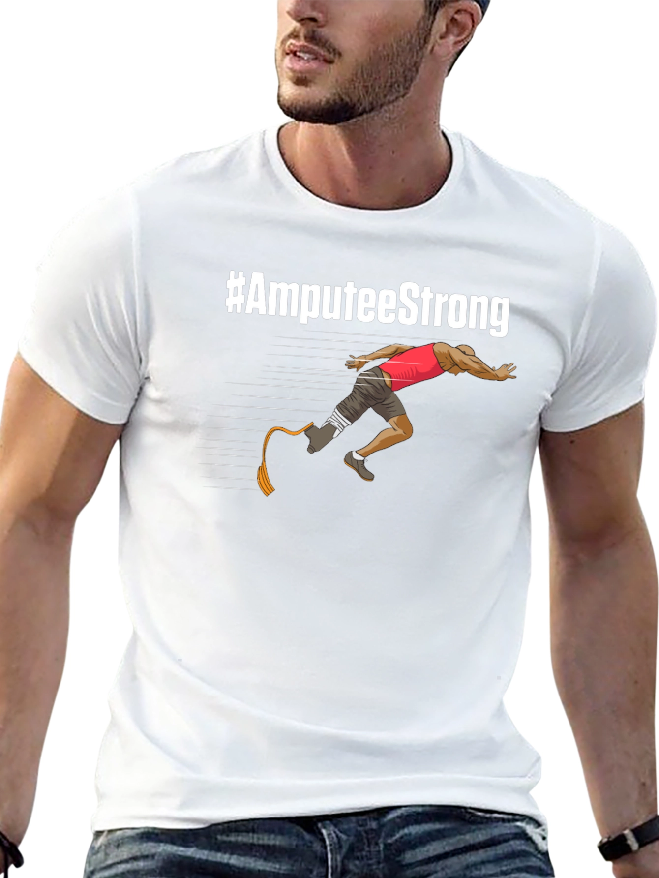 Amputee Strong T-Shirt - Inspirational Design