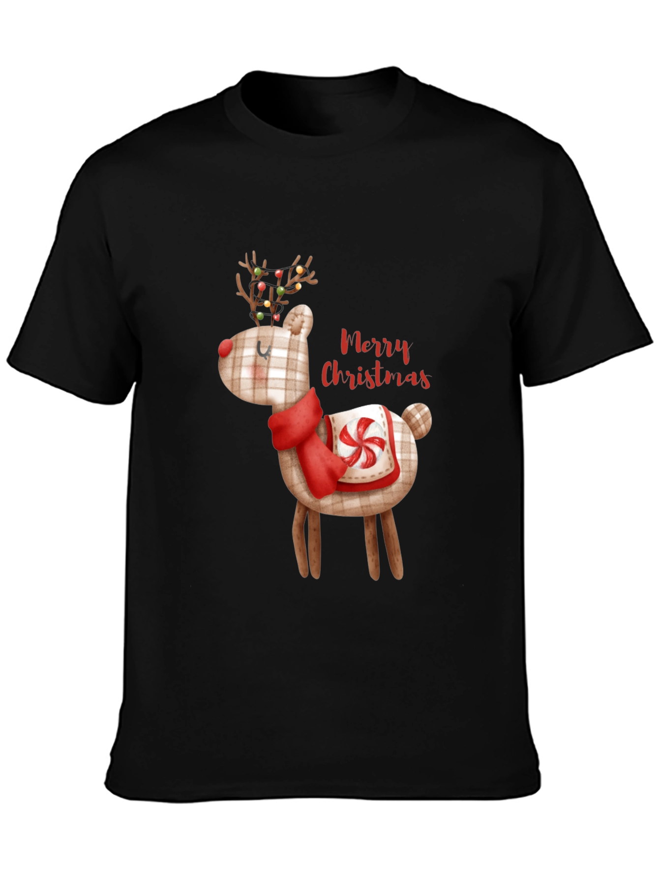Christmas Reindeer Graphic Tee - Holiday Style