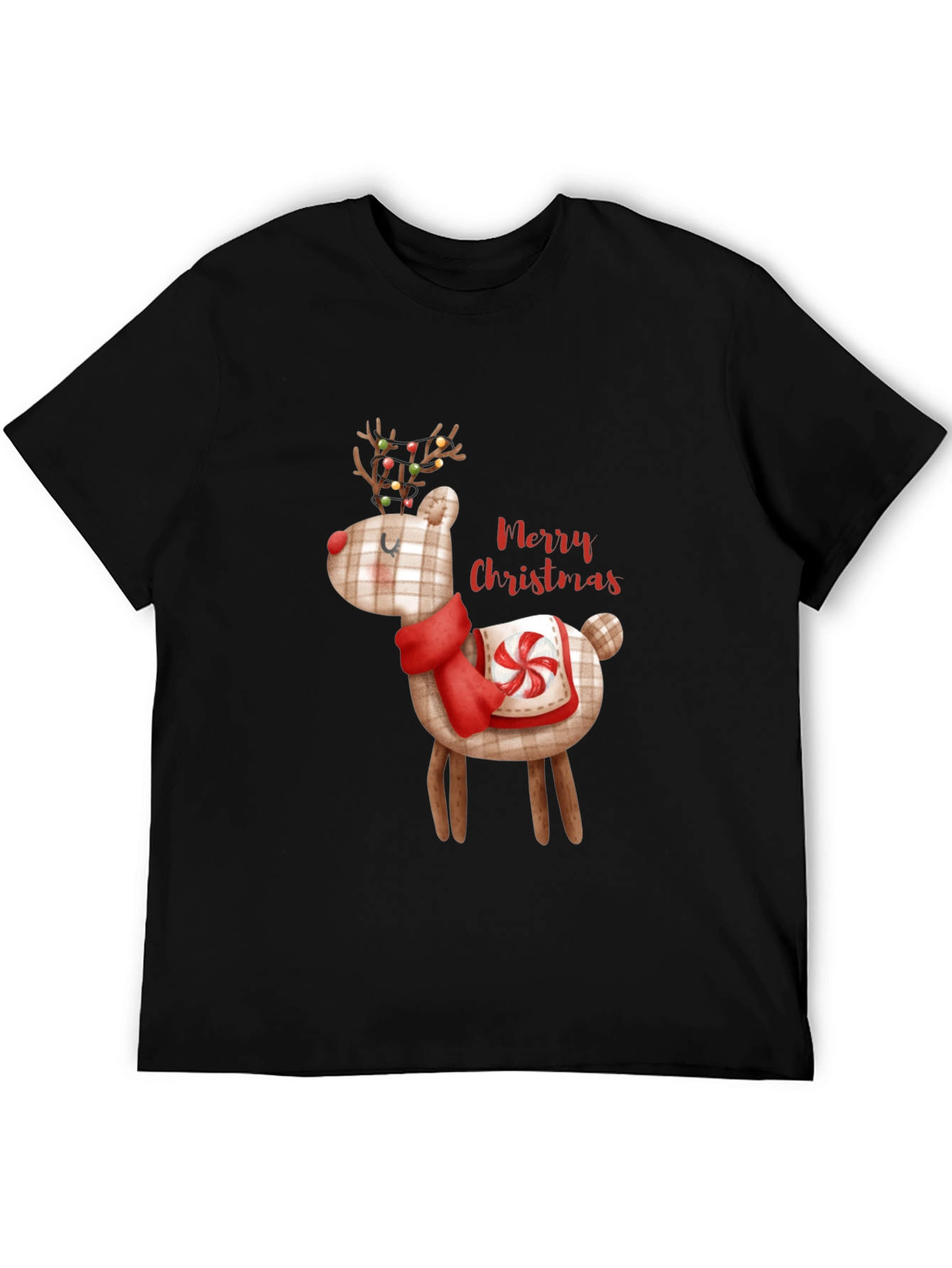 Christmas Reindeer Graphic Tee - Holiday Style
