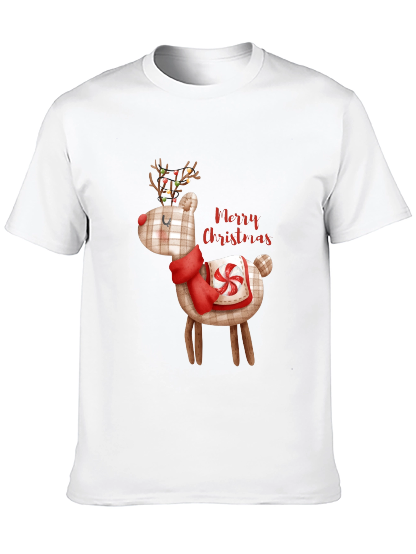 Christmas Reindeer Graphic Tee - Holiday Style