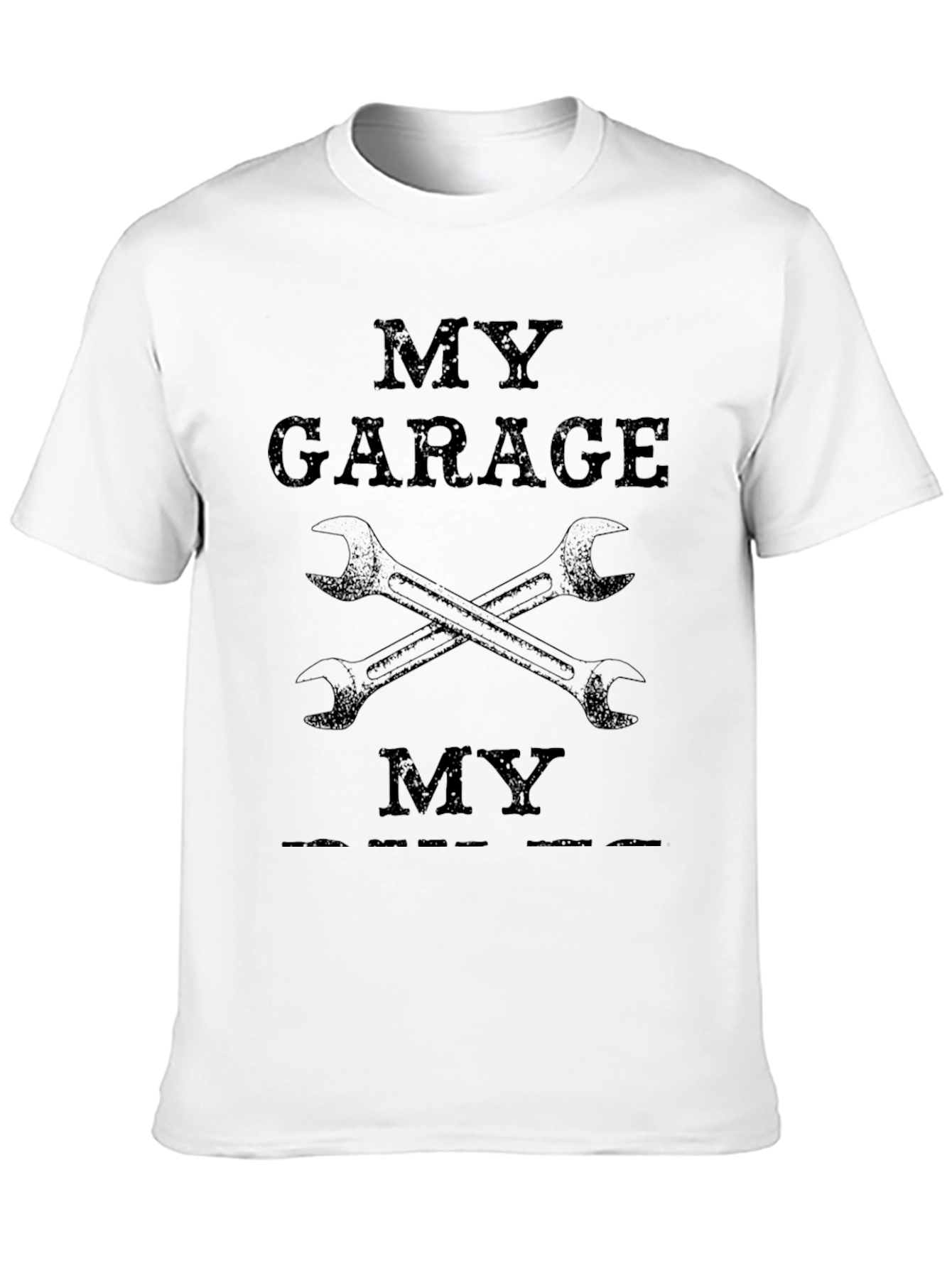 My Garage My Rules Black Graphic T-Shirt
