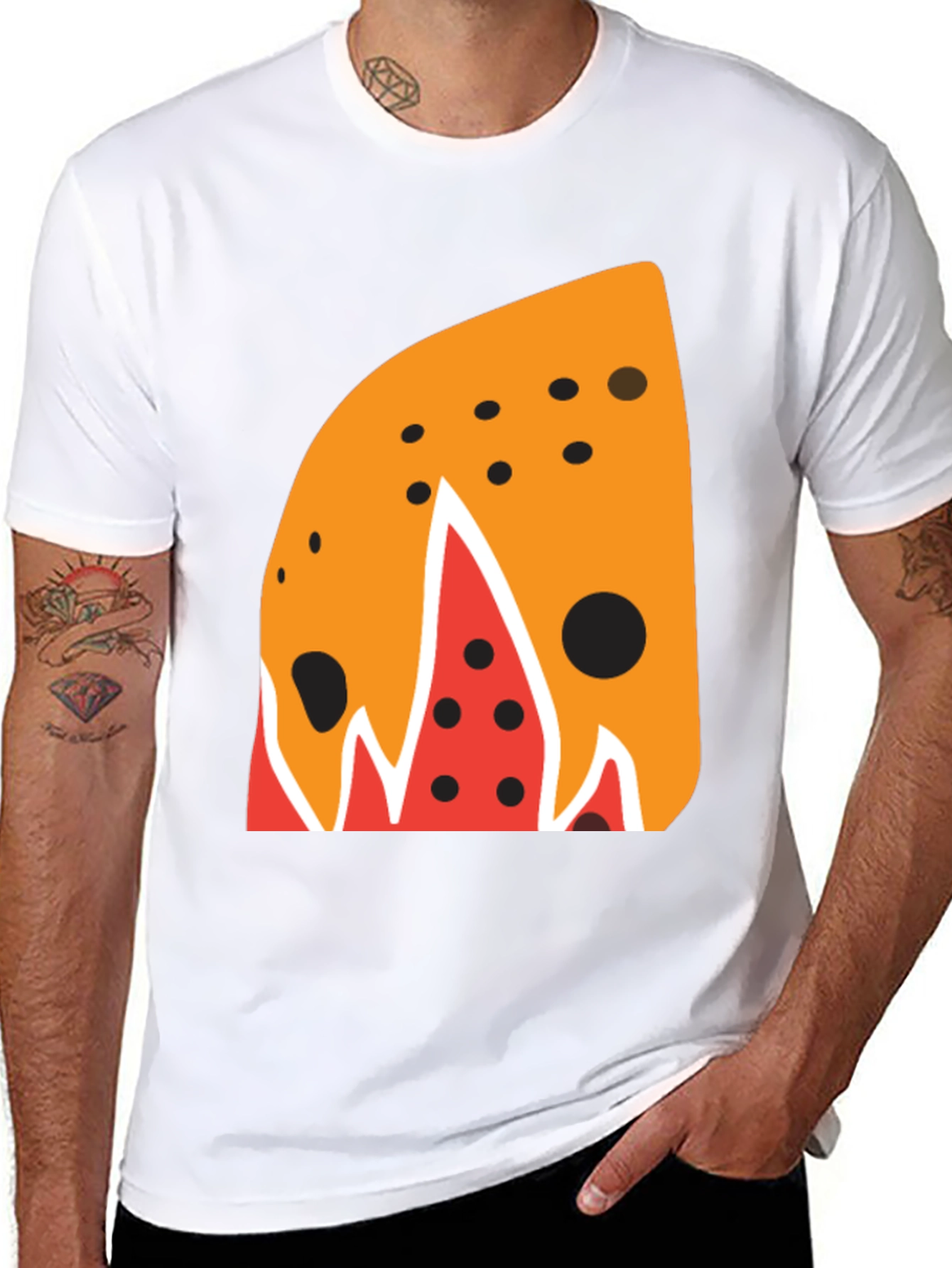 Abstract Slice Graphic Tee - Mens Black T-Shirt
