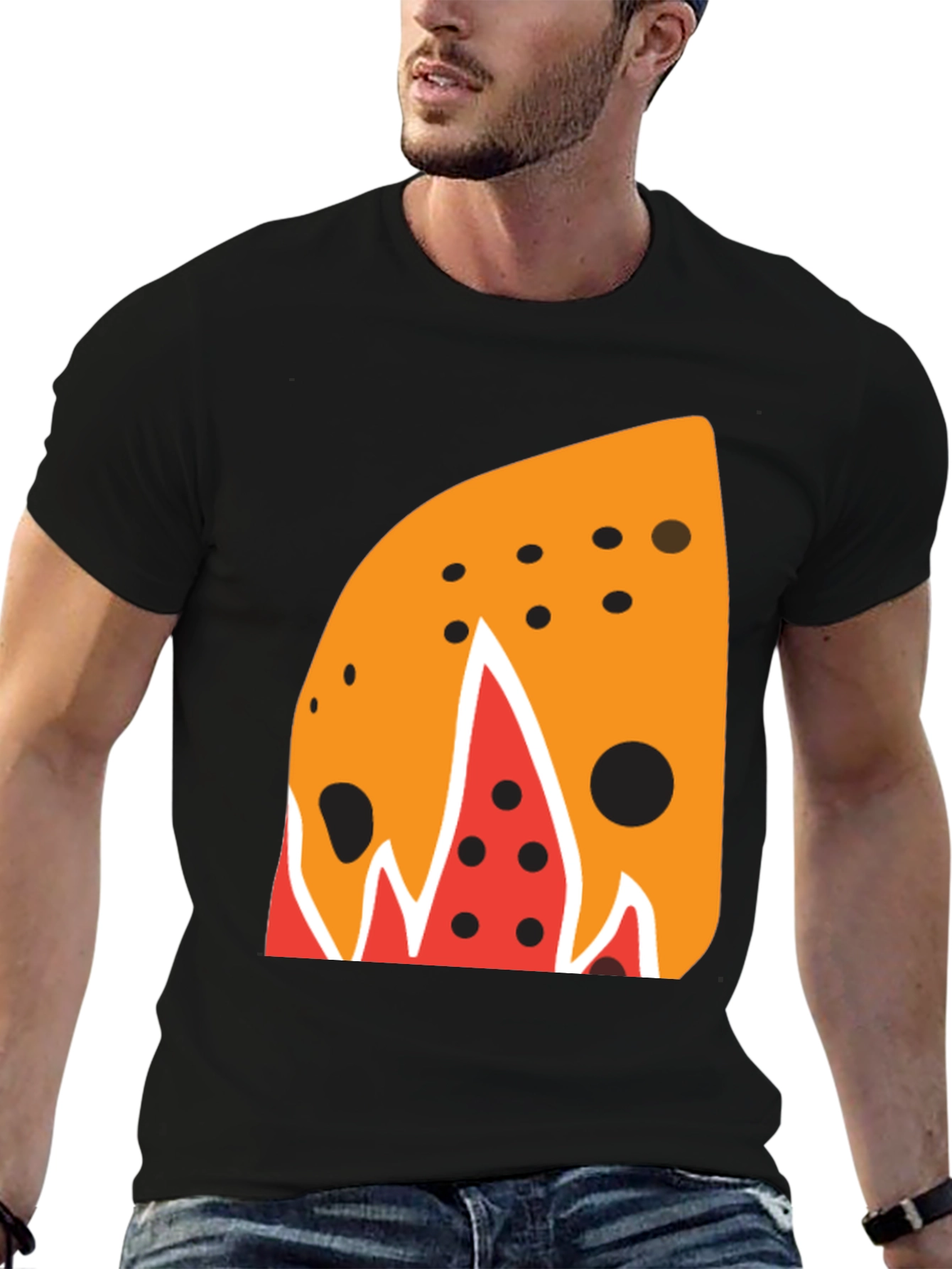 Abstract Slice Graphic Tee - Mens Black T-Shirt