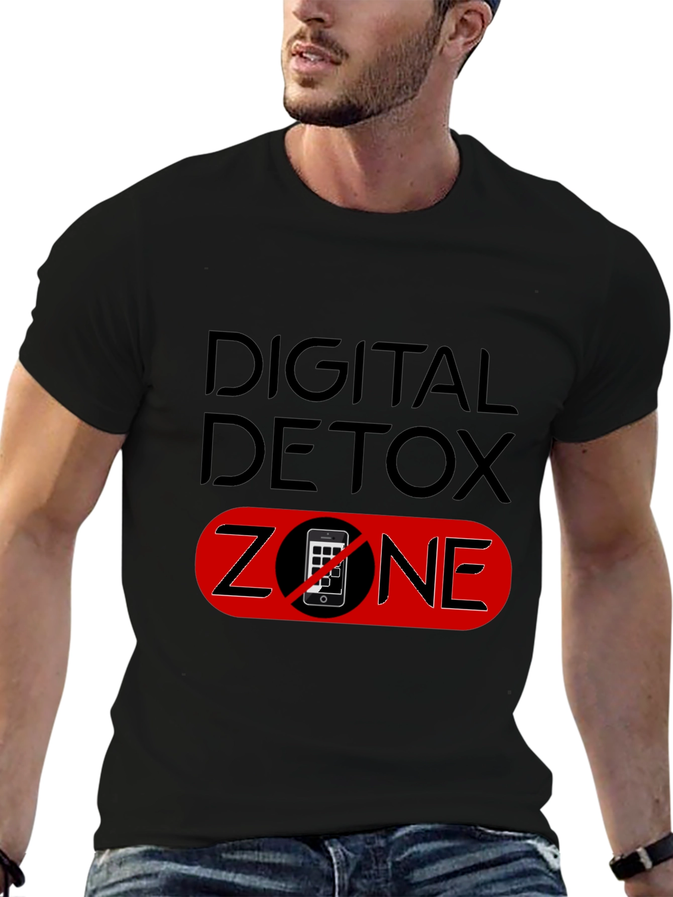 Digital Detox Zone Black T-Shirt