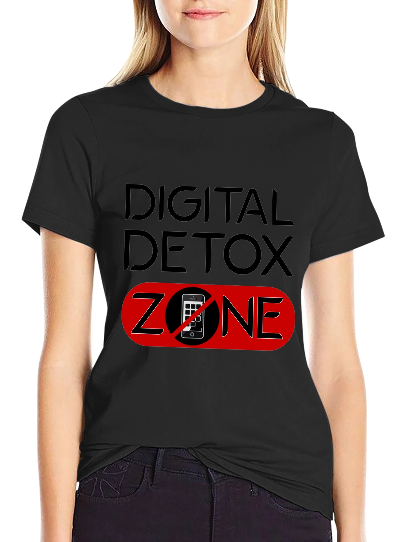 Digital Detox Zone Black T-Shirt