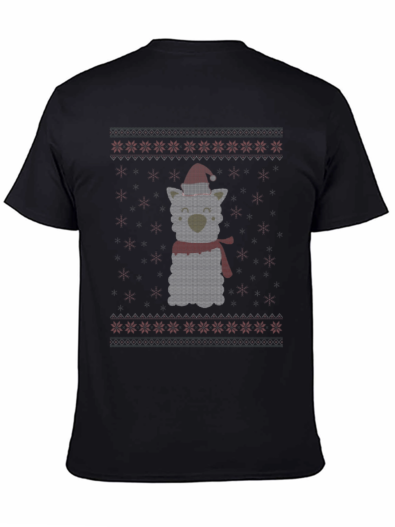 Christmas Llama Knit T-Shirt