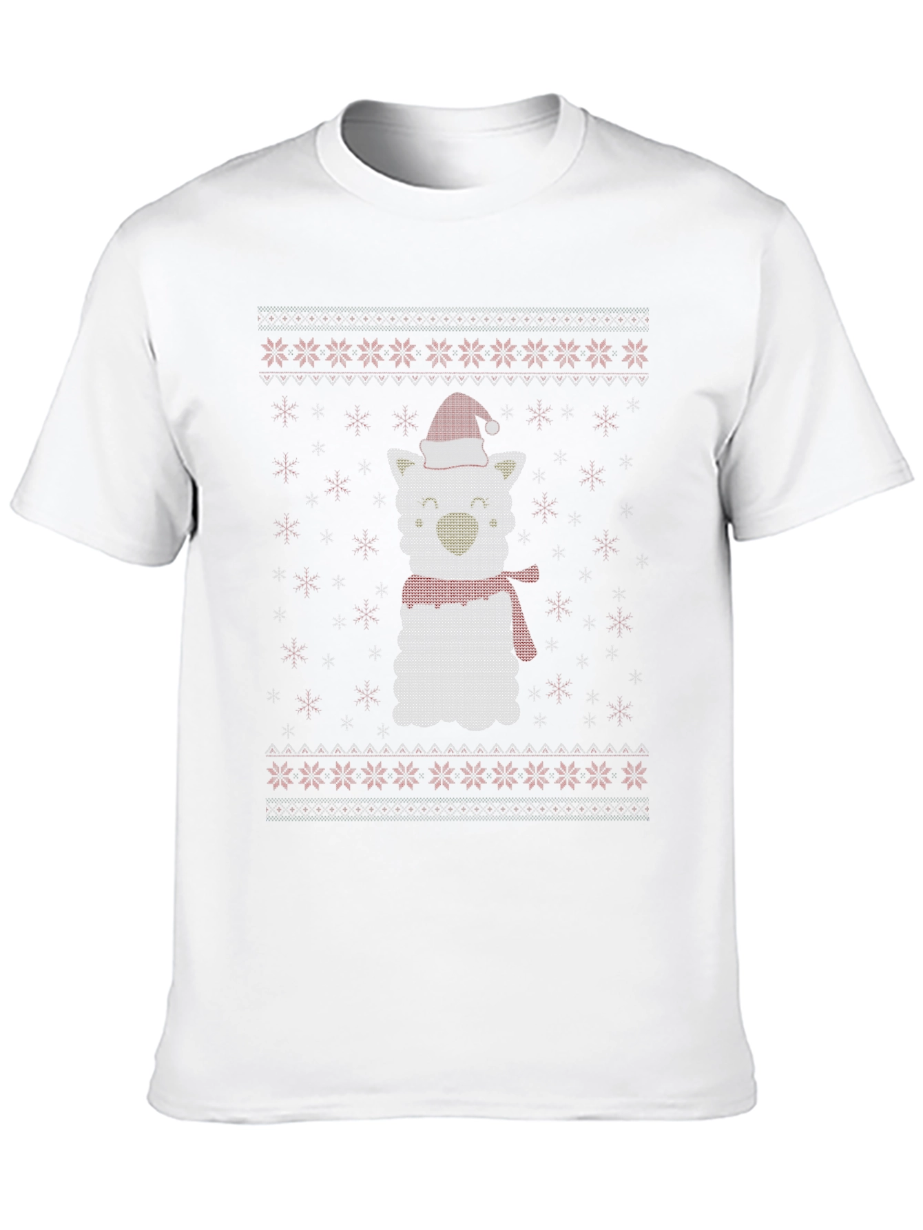 Christmas Llama Knit T-Shirt