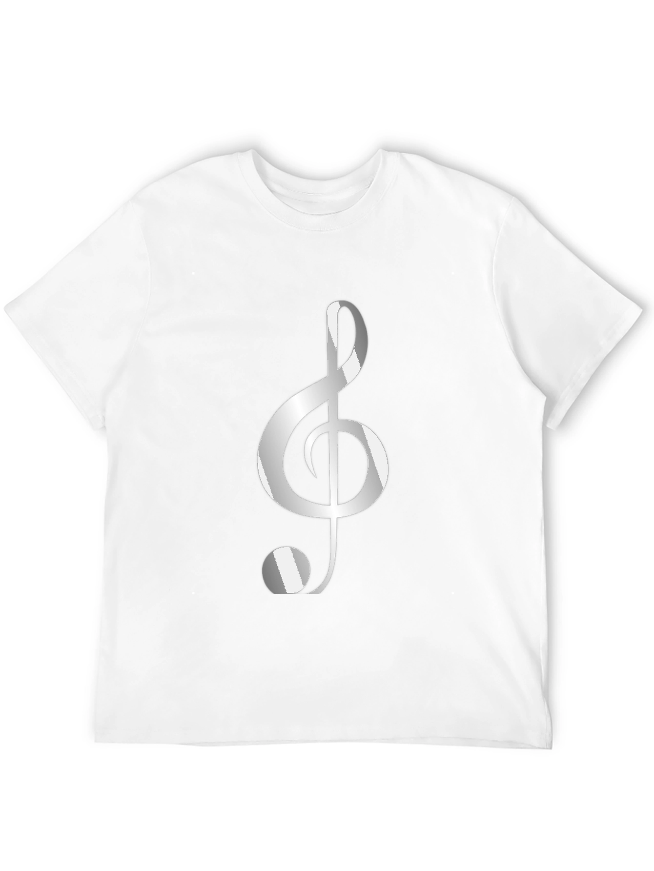 Treble Clef Graphic Tee - Black Cotton T-Shirt
