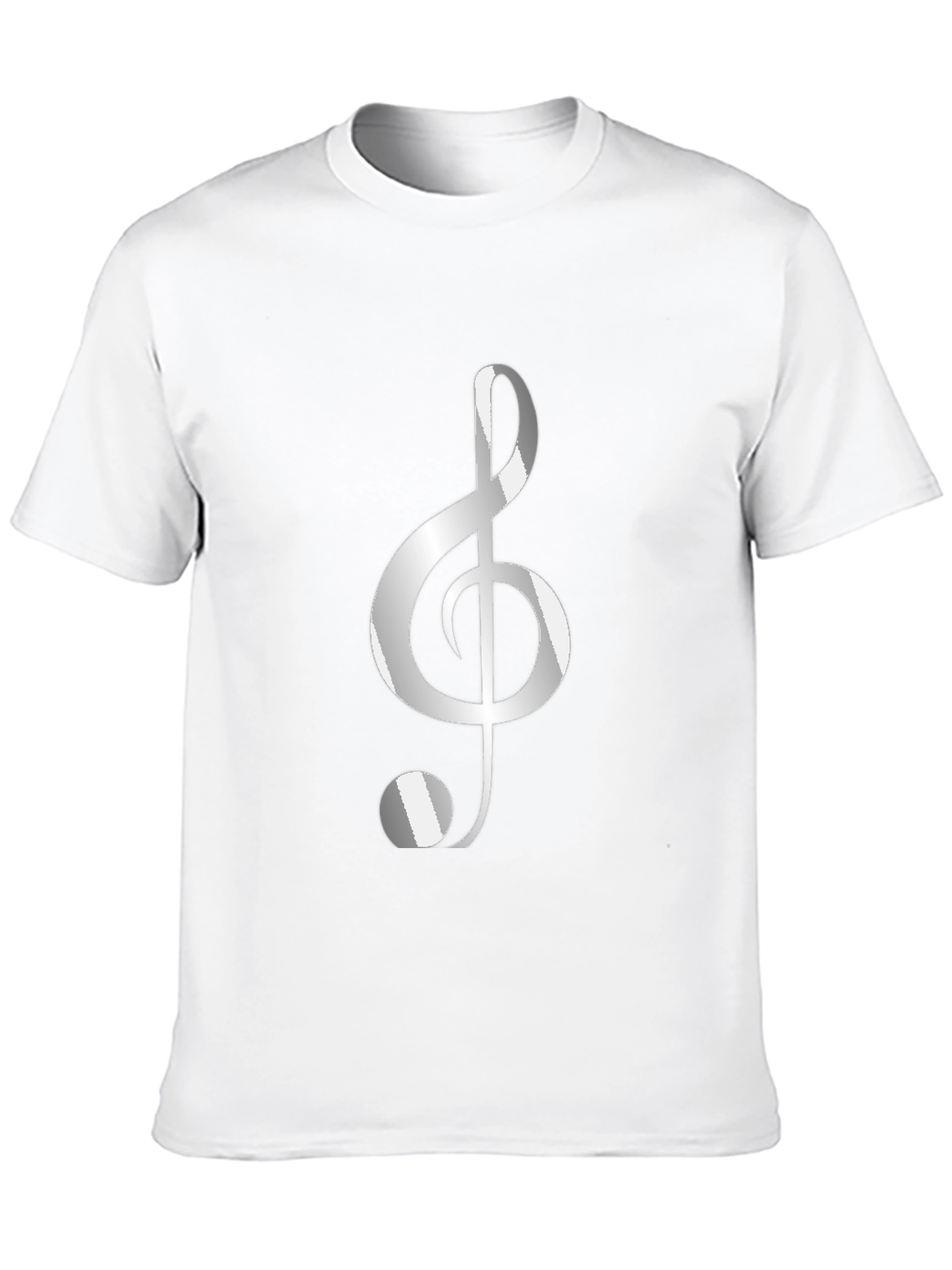 Treble Clef Graphic Tee - Black Cotton T-Shirt