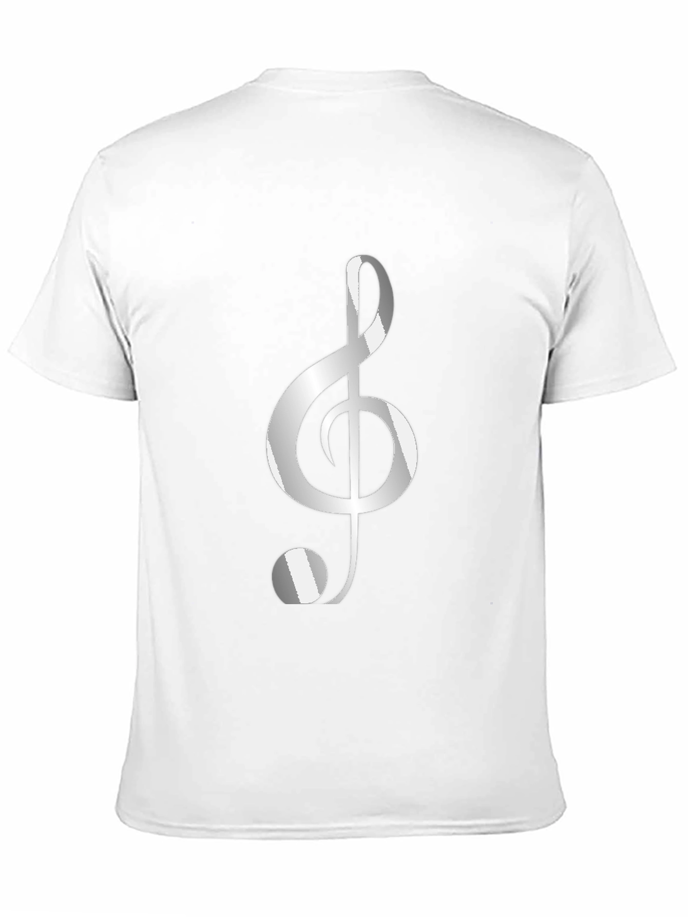 Treble Clef Graphic Tee - Black Cotton T-Shirt