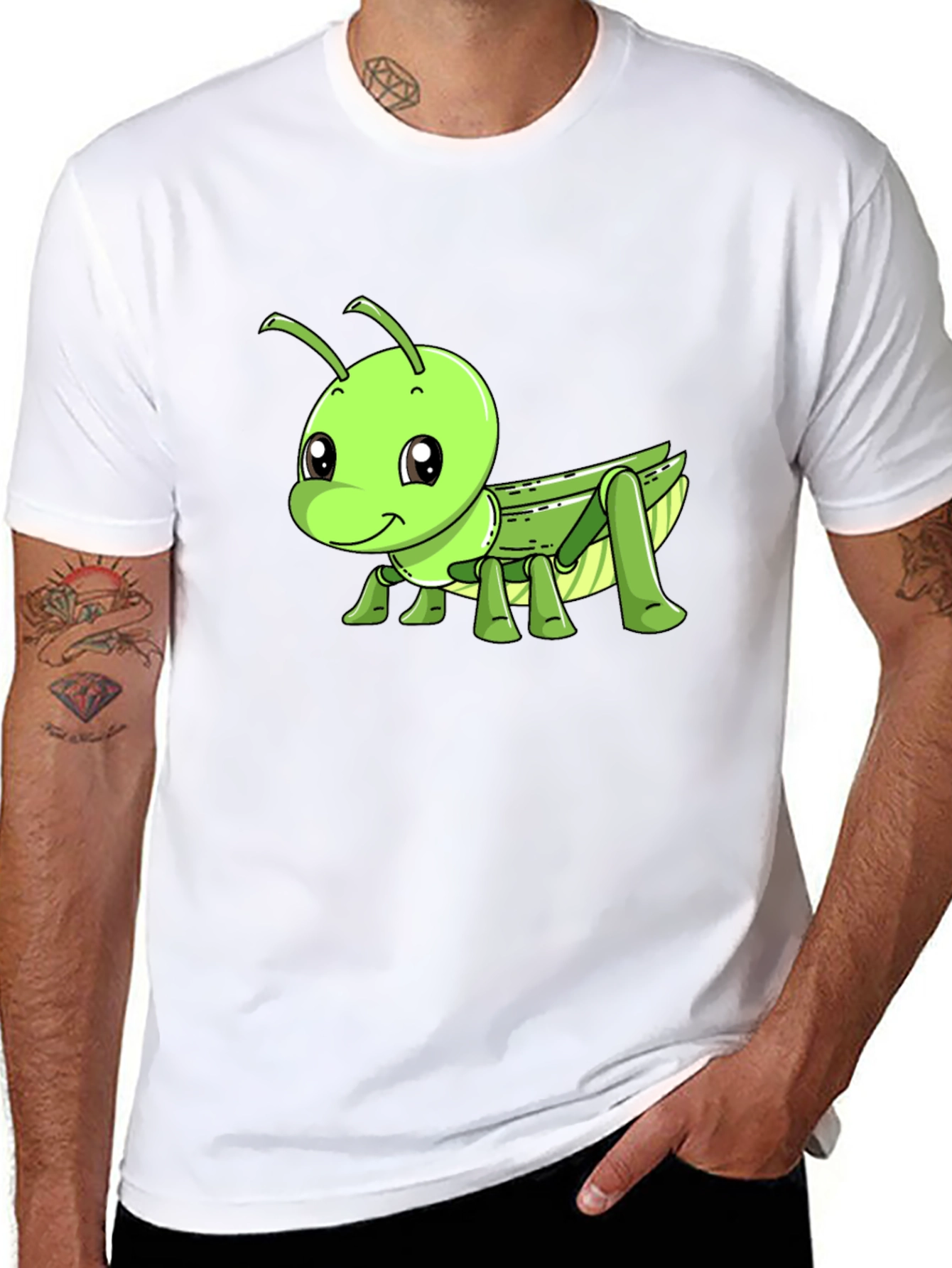Cartoon Grasshopper Graphic Tee