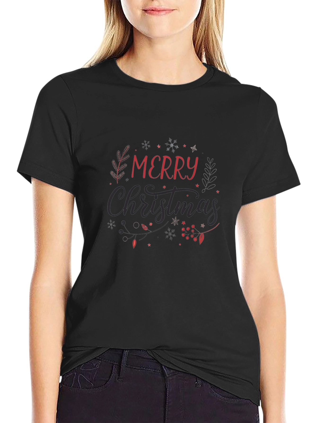 Merry Christmas Graphic Tee - Holiday Style